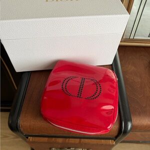 Dior Glossy Red Makeup Bag